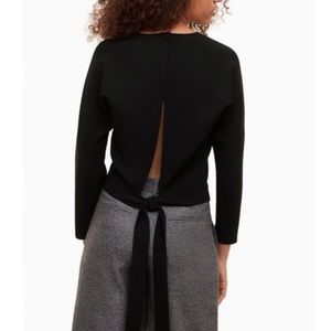 WILFRED aritzia laon blouse top black size small